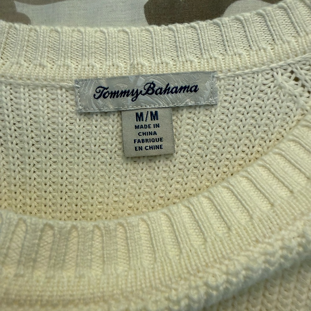 Tommy Bahama Women’s Off-White Sweater with Palm Design, M - Picture 3 of 8